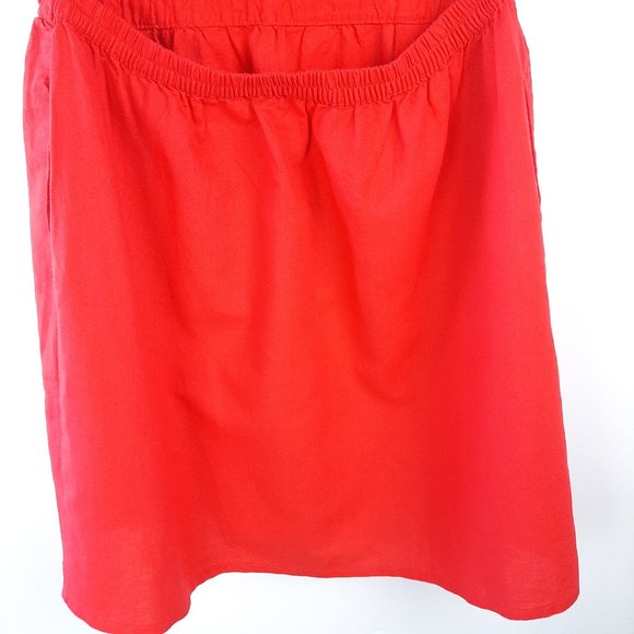 Gap Linen Blend Red Dress w/Cutout Back - Picture 5 of 12